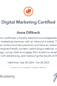 AnnaDillbeckDigitalMarketingCertificationHubspot (1) (1)